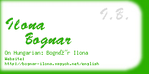 ilona bognar business card